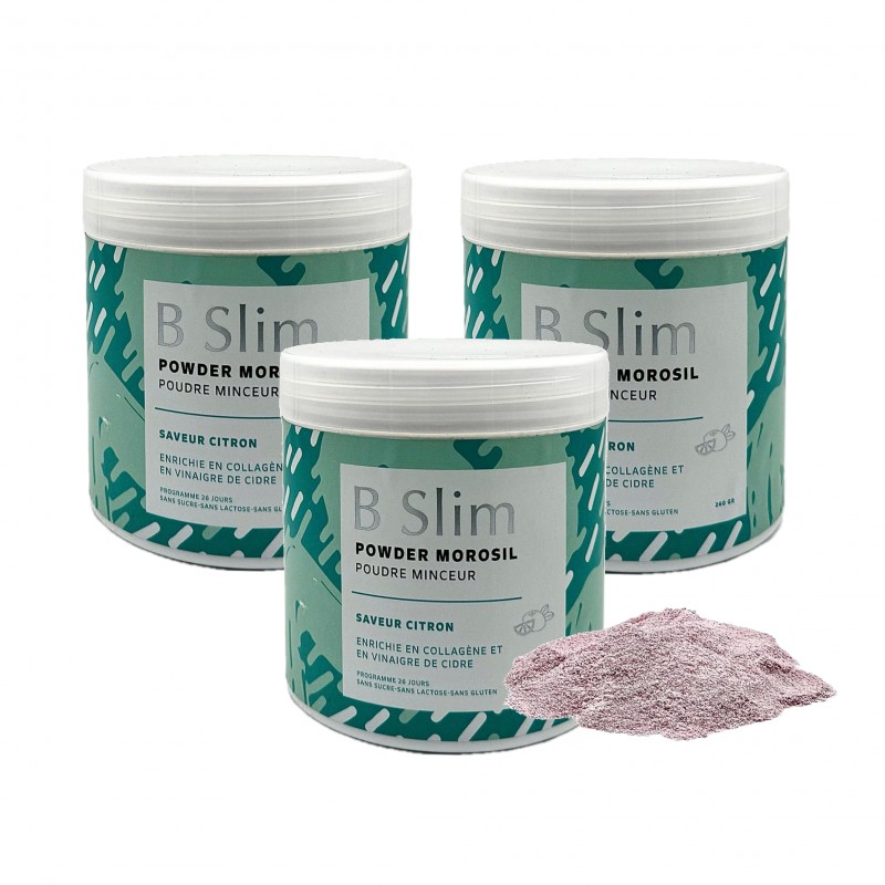 3 boites de poudre minceur au Morosil - Powder B.Slim